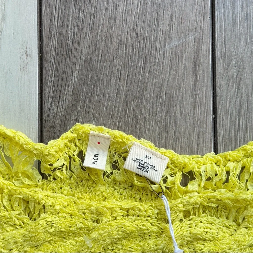 Anthropologie Bright Yellow Knit Top